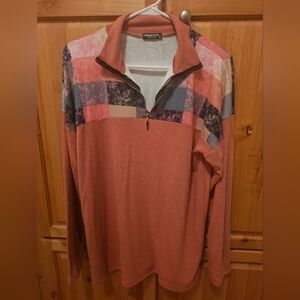 NWOT HEIMISH USA Coral and White Top